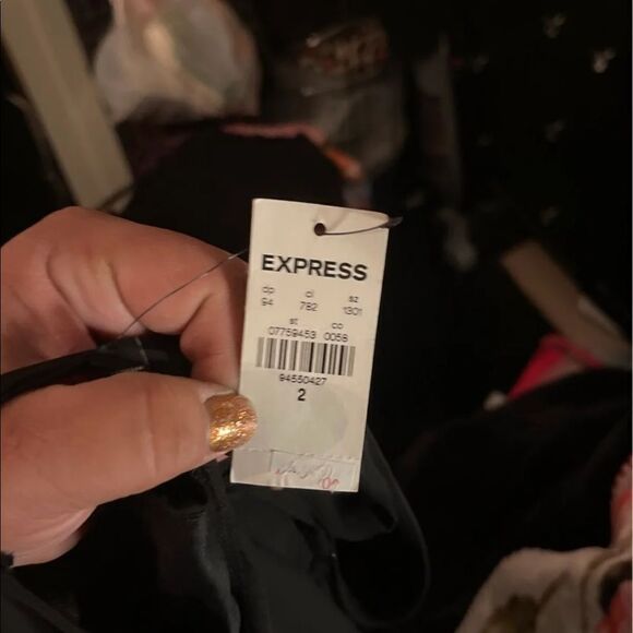 2/XS/S express wrap skort romper black jumpsuit dressy nwt - Picture 5 of 7